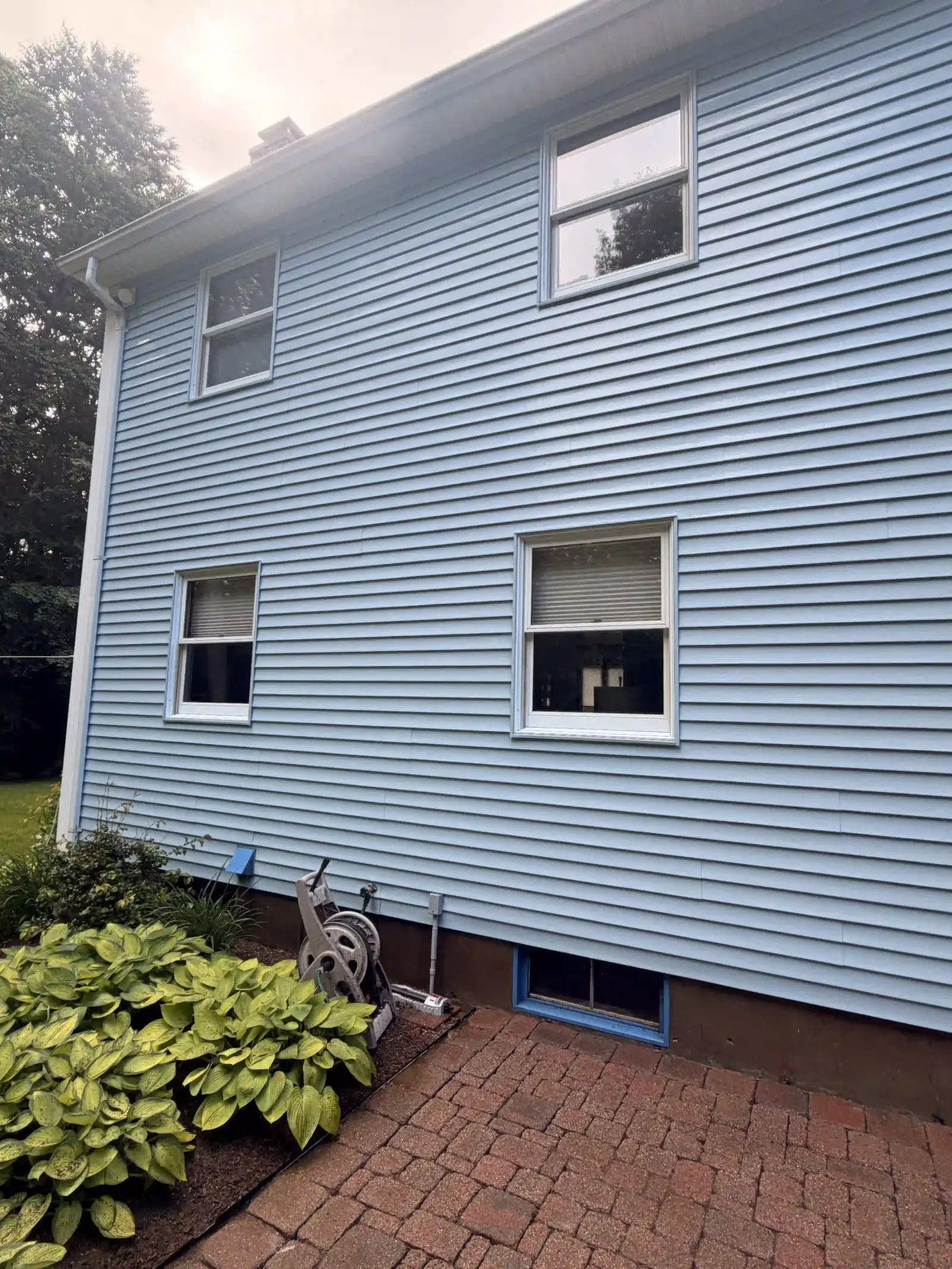 Freshly cleaned ridged home after a pressure washing visit in Wilbraham, MA