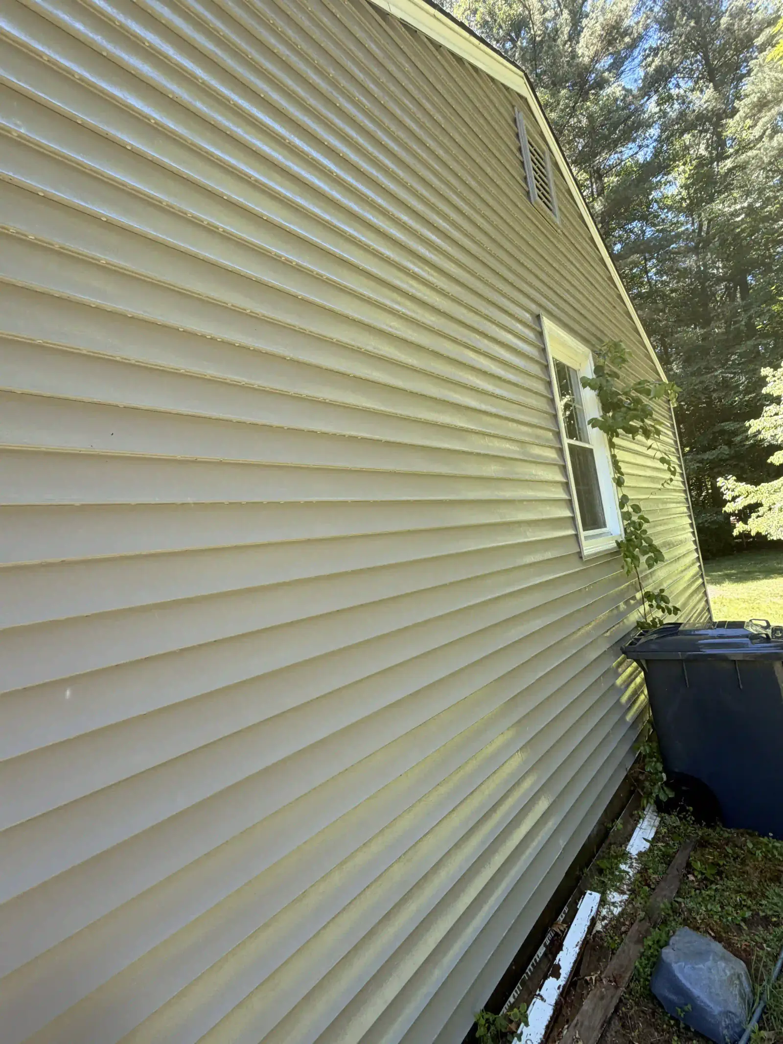 The finished result of a gutter cleaning visit